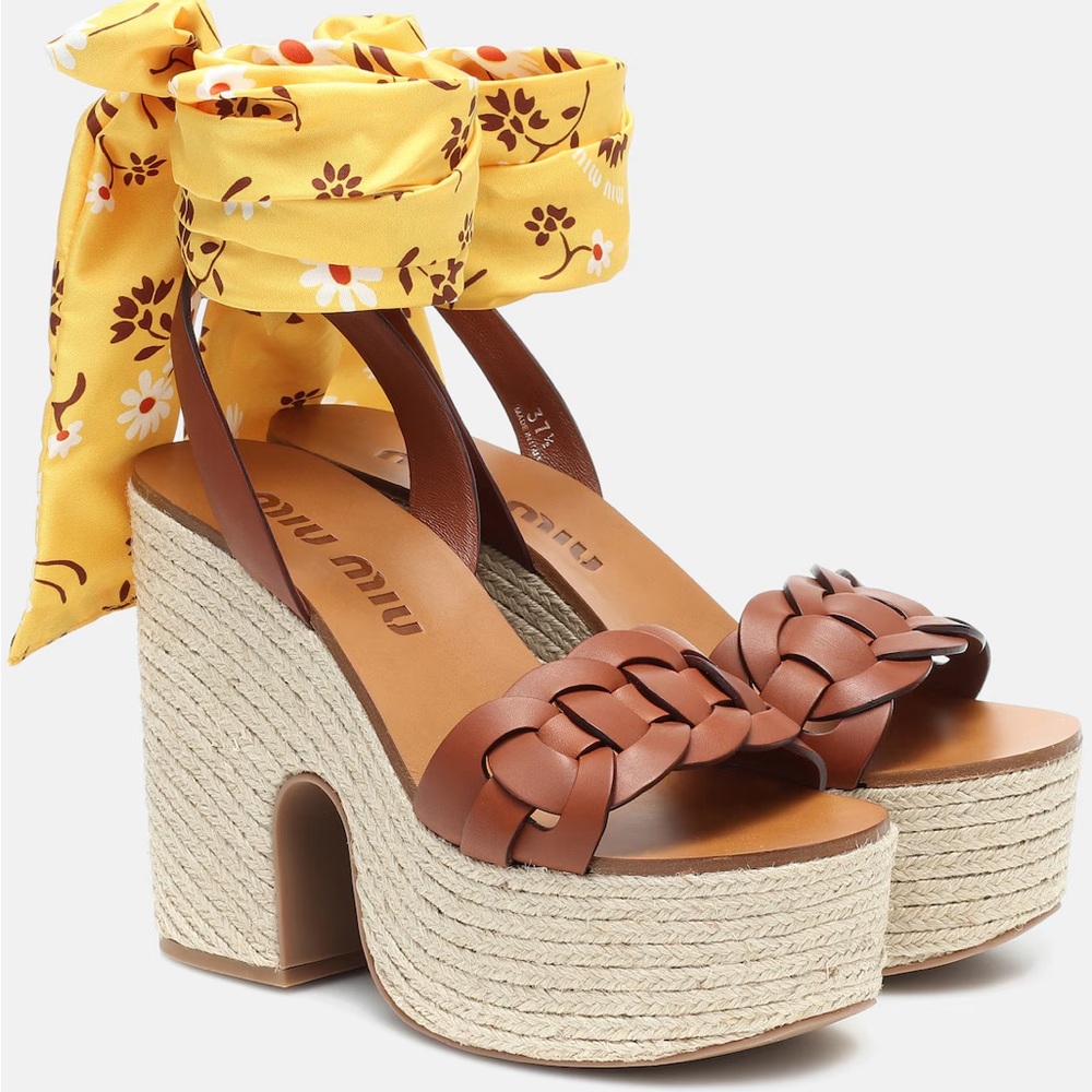 Miu Miu scarf platforms